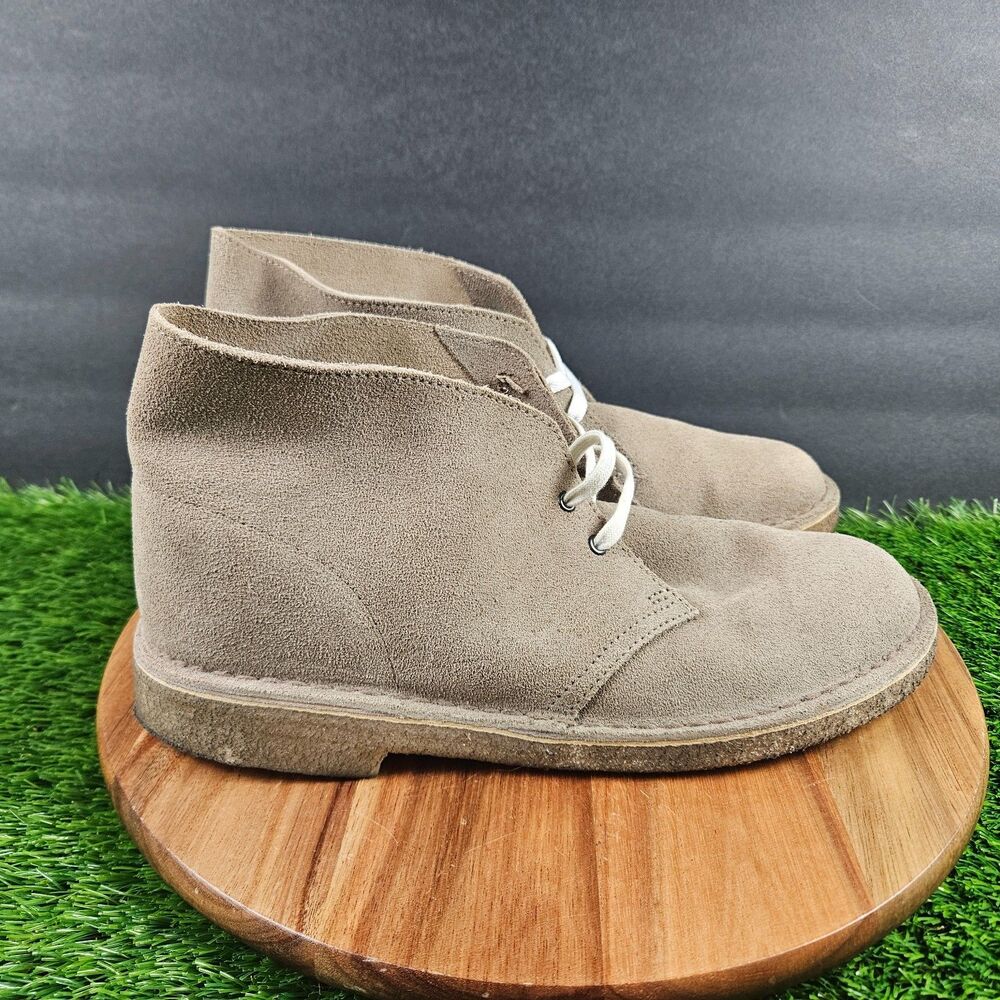 Clarks Originals Desert Boots Men's Chukka Sand Tan Suede Size 9 M Crepe Soles